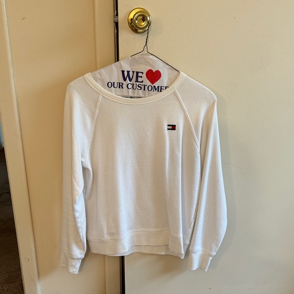 Tommy Hilfiger Sport white crew neck medium sweatshirt - Picture 1 of 6